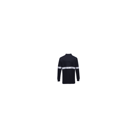 Portwest Flame Resistant Anti-Static Long Sleeve Polo Shirt with Reflective Tape FR03