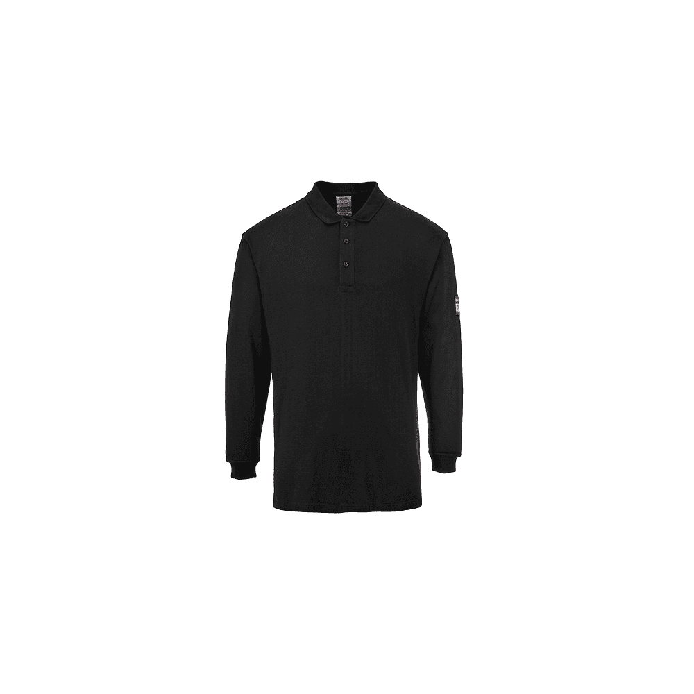 Portwest Flame Resistant Anti-Static Long Sleeve Polo Shirt FR10