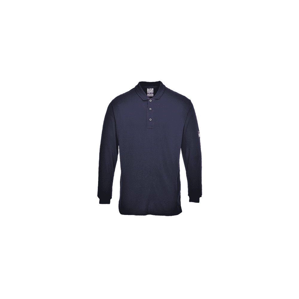 Portwest Flame Resistant Anti-Static Long Sleeve Polo Shirt FR10