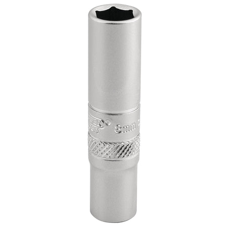 DRAPER 1/4" Square Drive 6 Point Deep Socket (8mm): Model No. BT-MM/MS