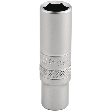 DRAPER 1/4" Square Drive 6 Point Deep Socket (10mm): Model No. BT-MM/MS