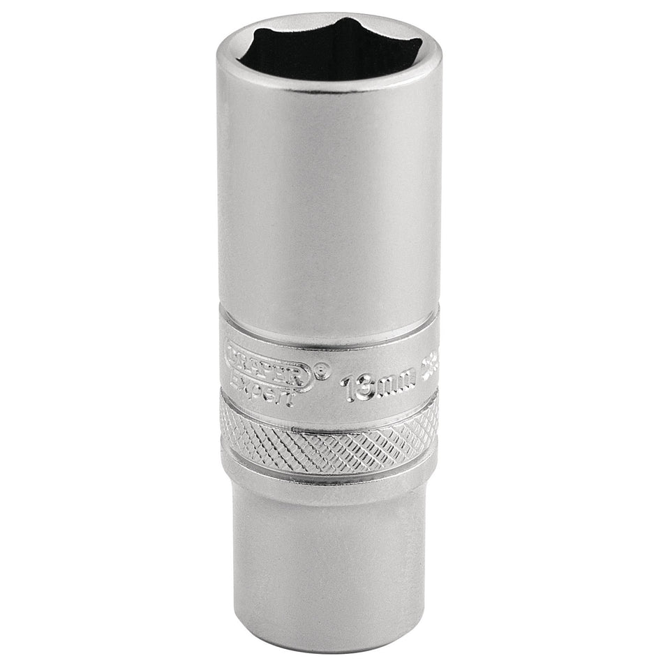 DRAPER 1/4" Square Drive 6 Point Deep Socket (13mm): Model No. BT-MM/MS