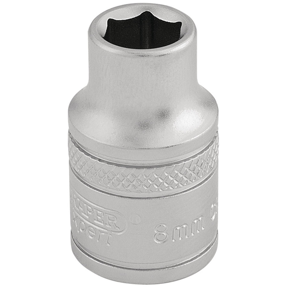 DRAPER 3/8" Square Drive 6 Point Metric Socket (8mm): Model No. D-MM/MS