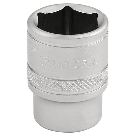 DRAPER 3/8" Square Drive 6 Point Metric Socket (15mm): Model No. D-MM/MS