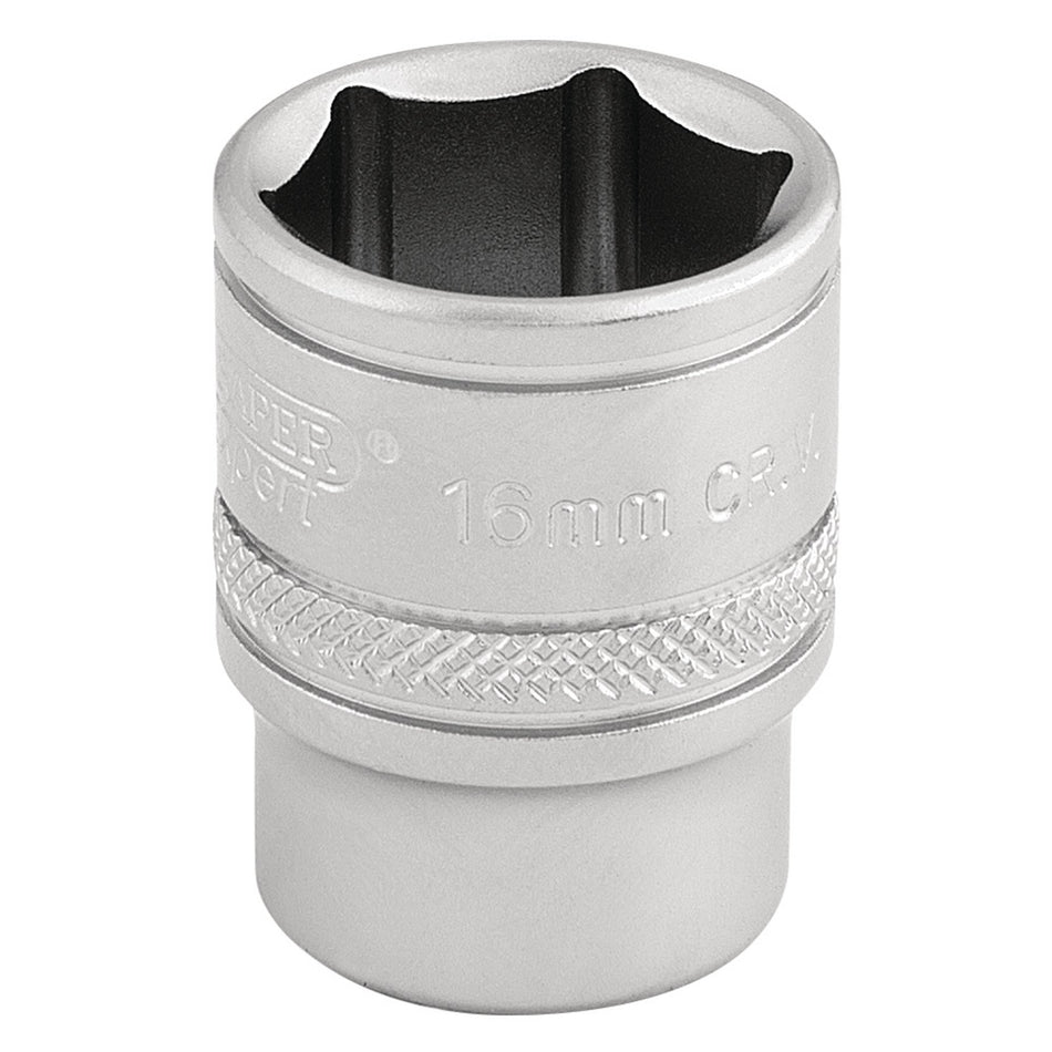 DRAPER 3/8" Square Drive 6 Point Metric Socket (16mm): Model No. D-MM/MS