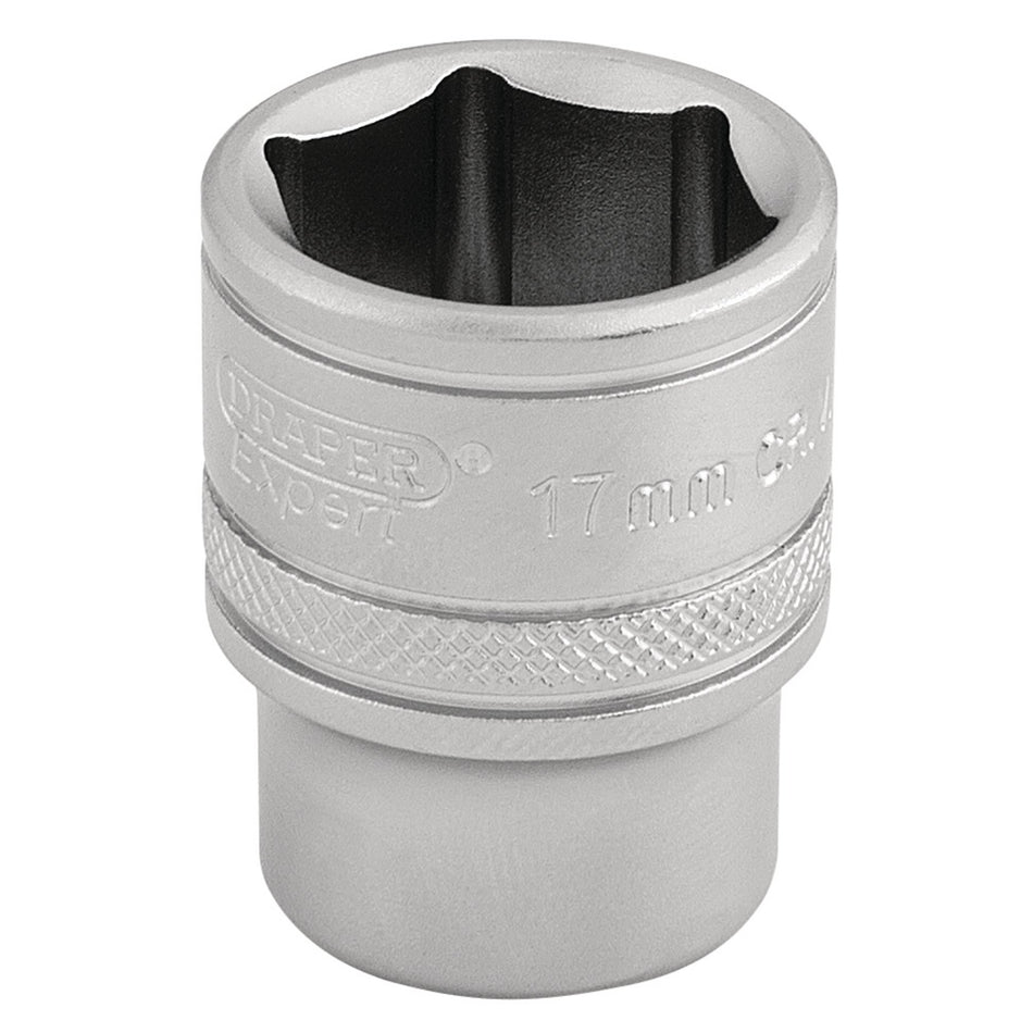 DRAPER 3/8" Square Drive 6 Point Metric Socket (17mm): Model No. D-MM/MS