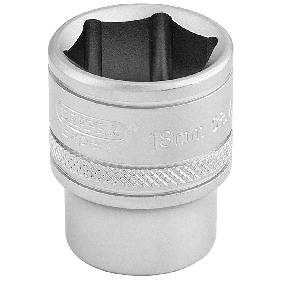 DRAPER 3/8" Square Drive 6 Point Metric Socket (18mm): Model No. D-MM/MS