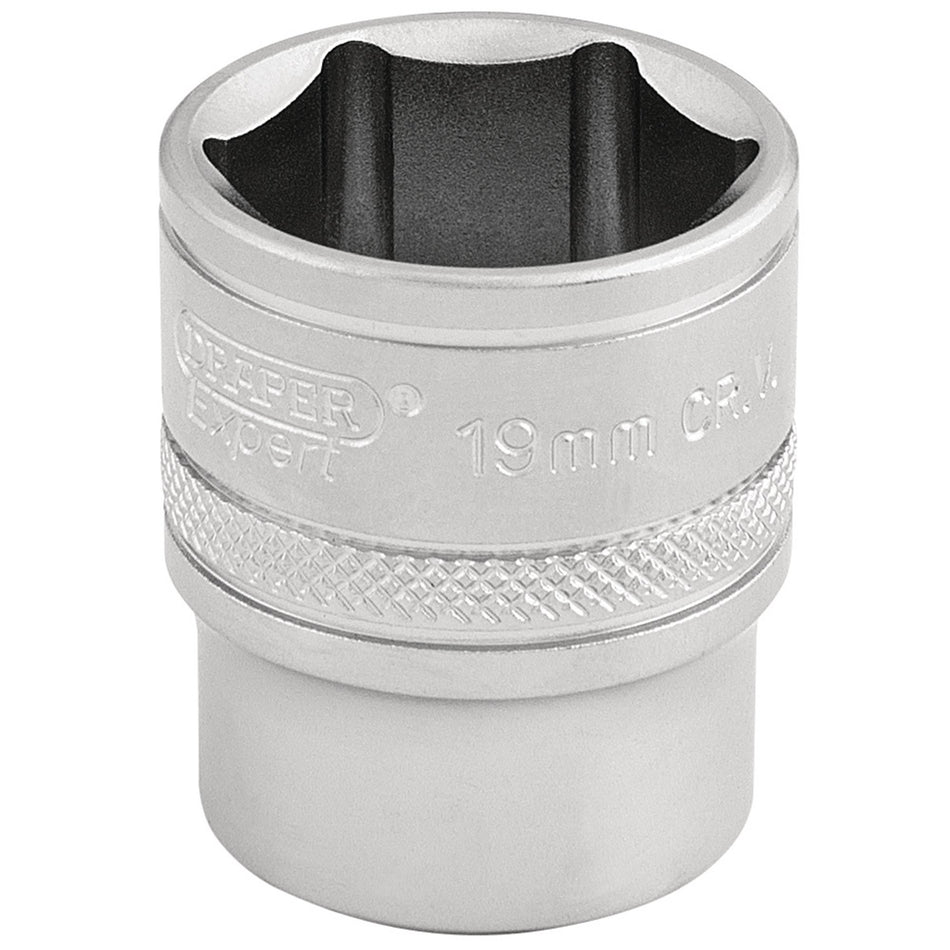 DRAPER 3/8" Square Drive 6 Point Metric Socket (19mm): Model No. D-MM/MS