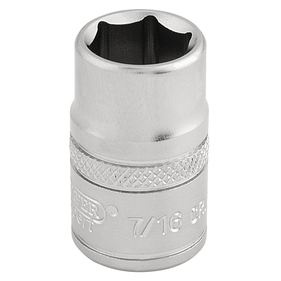 DRAPER 3/8" Square Drive 6 Point Imperial Socket (7/16"): Model No. D-AF/MS