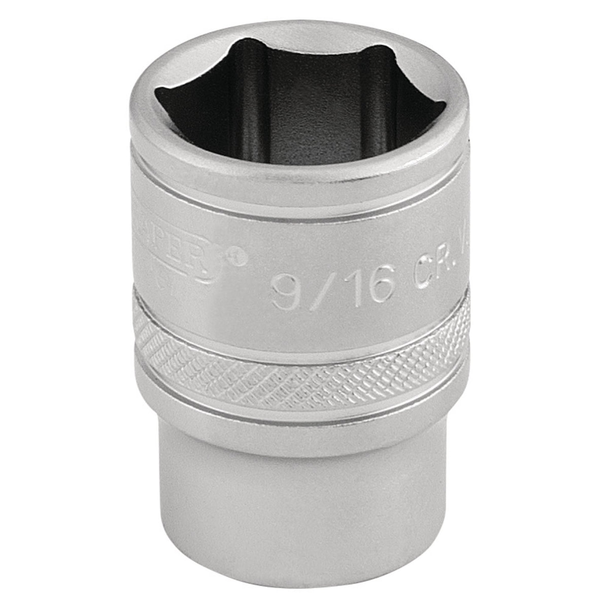 DRAPER 3/8" Square Drive 6 Point Imperial Socket (9/16"): Model No. D-AF/MS