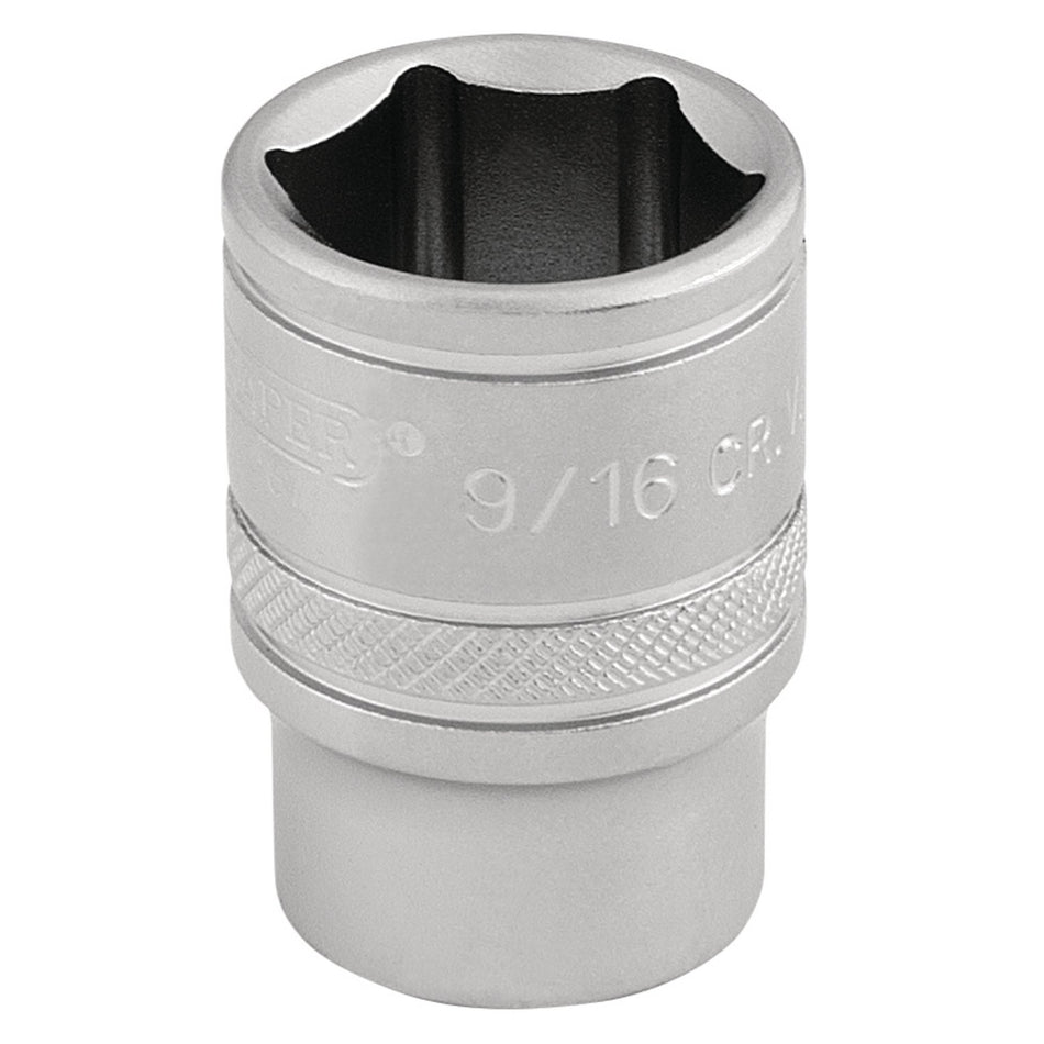 DRAPER 3/8" Square Drive 6 Point Imperial Socket (9/16"): Model No. D-AF/MS