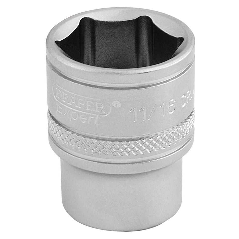 DRAPER 3/8" Square Drive 6 Point Imperial Socket (11/16"): Model No. D-AF/MS