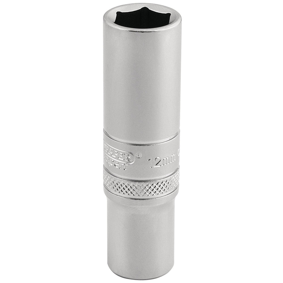 DRAPER 3/8" Square Drive 6 Point Metric Deep Socket (12mm): Model No. DT-MM/MS