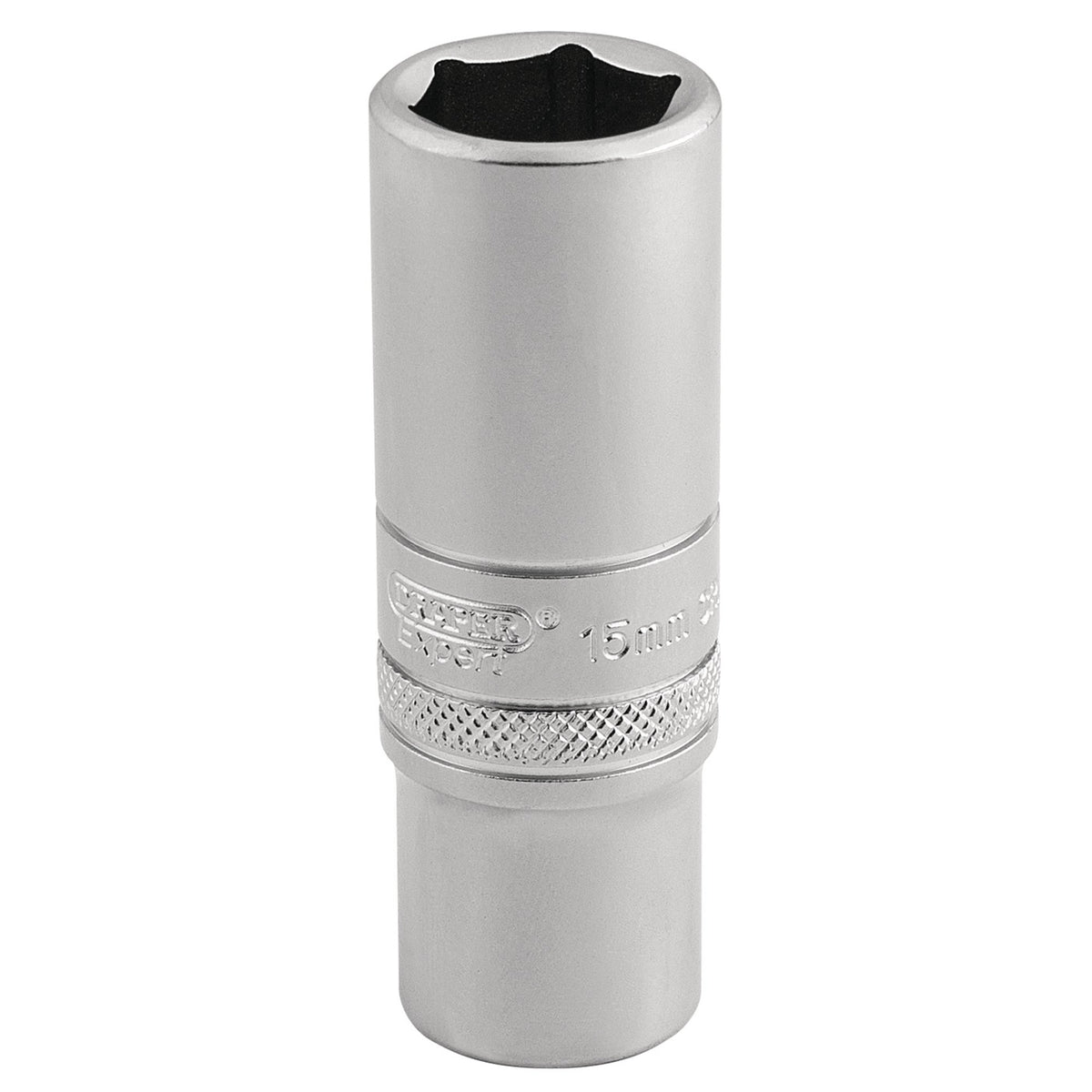 DRAPER 3/8" Square Drive 6 Point Metric Deep Socket (15mm): Model No. DT-MM/MS