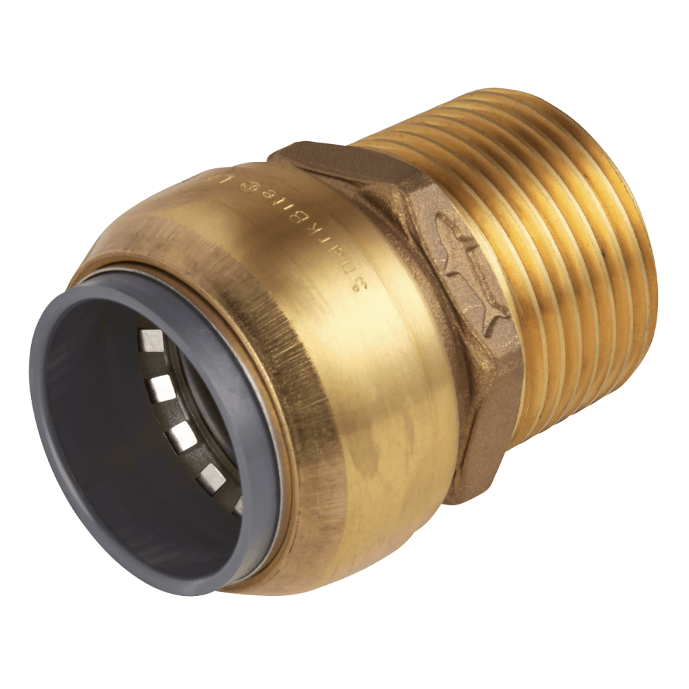 Sealey Straight Adaptor 22mm x 3/4"BSPT Brass Model No- SBA22BSA