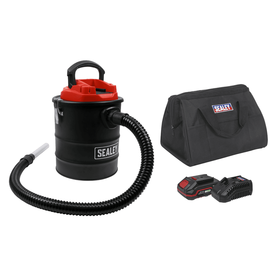 Sealey Handheld Ash Vacuum Cleaner 15L Kit 20V 2Ah SV20 Series Model No- CP20VAVKIT1