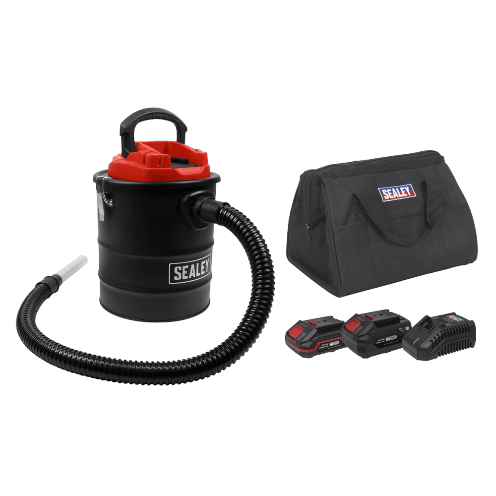 Sealey Handheld Ash Vacuum Cleaner 20V SV20 Series 15L Kit - 2 Batteries Model No- CP20VAVKIT