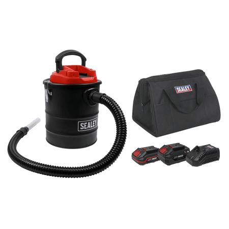 Sealey Handheld Ash Vacuum Cleaner 20V SV20 Series 15L Kit - 2 Batteries Model No- CP20VAVKIT
