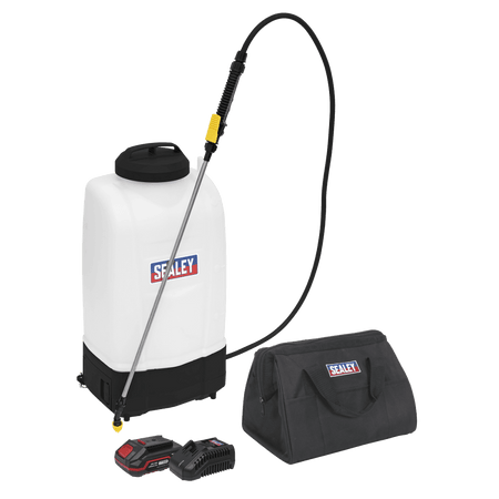 Sealey Cordless Garden Backpack Sprayer 15L 20V 2Ah SV20 Series Model No- CP20VGBSKIT1
