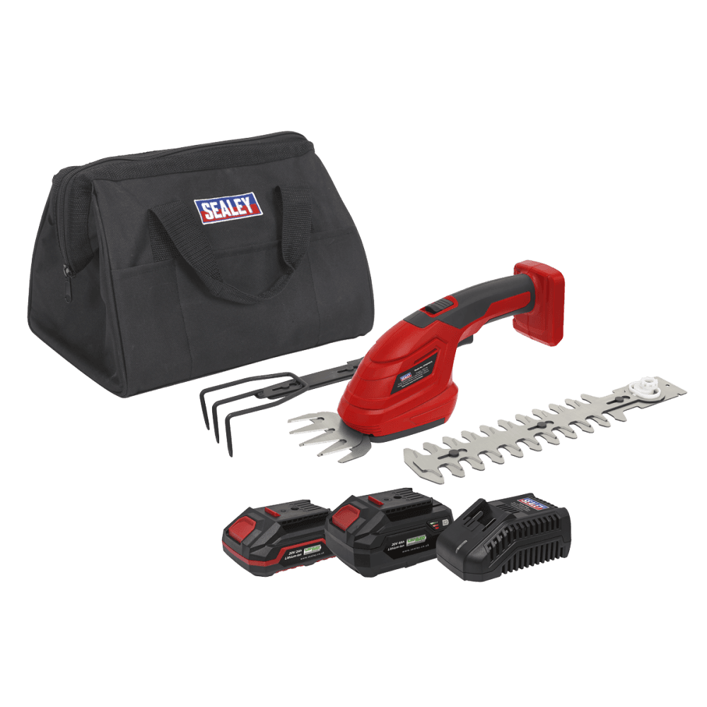 Sealey Cordless 3-in-1 Garden Tool Kit 20V SV20 Series ? 2 Batteries Model No- CP20VGT3KIT