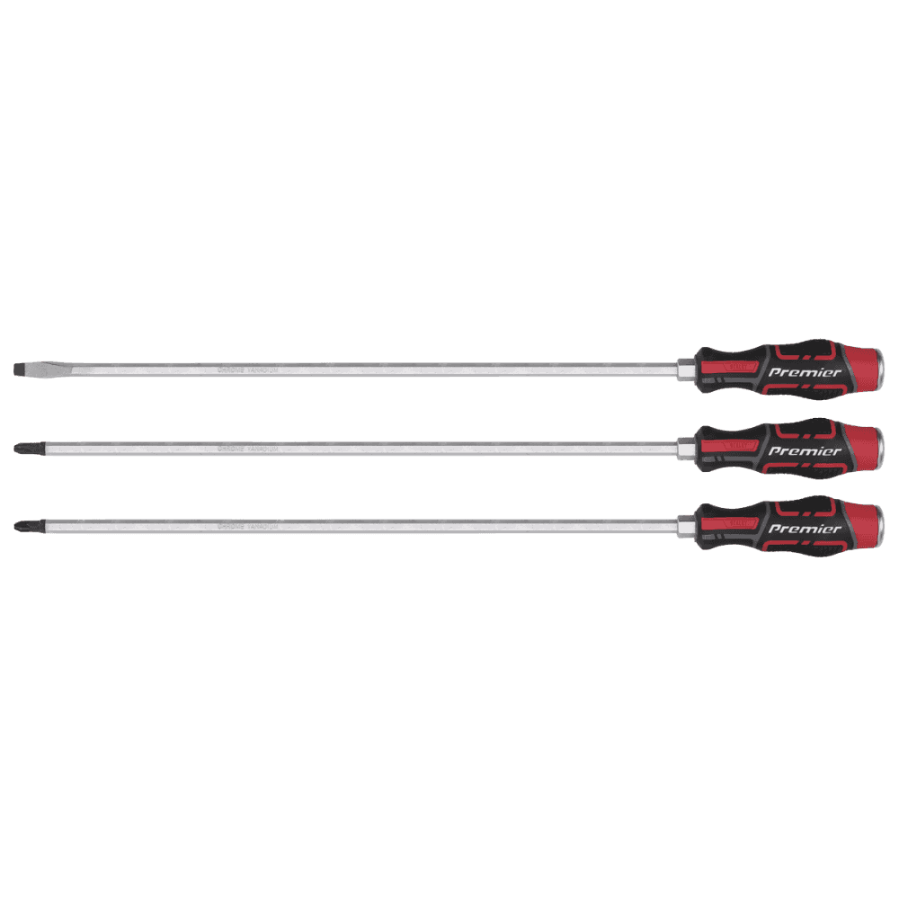 Sealey Screwdriver Set 3pc Hammer-Thru 450mm Model No- AK4942
