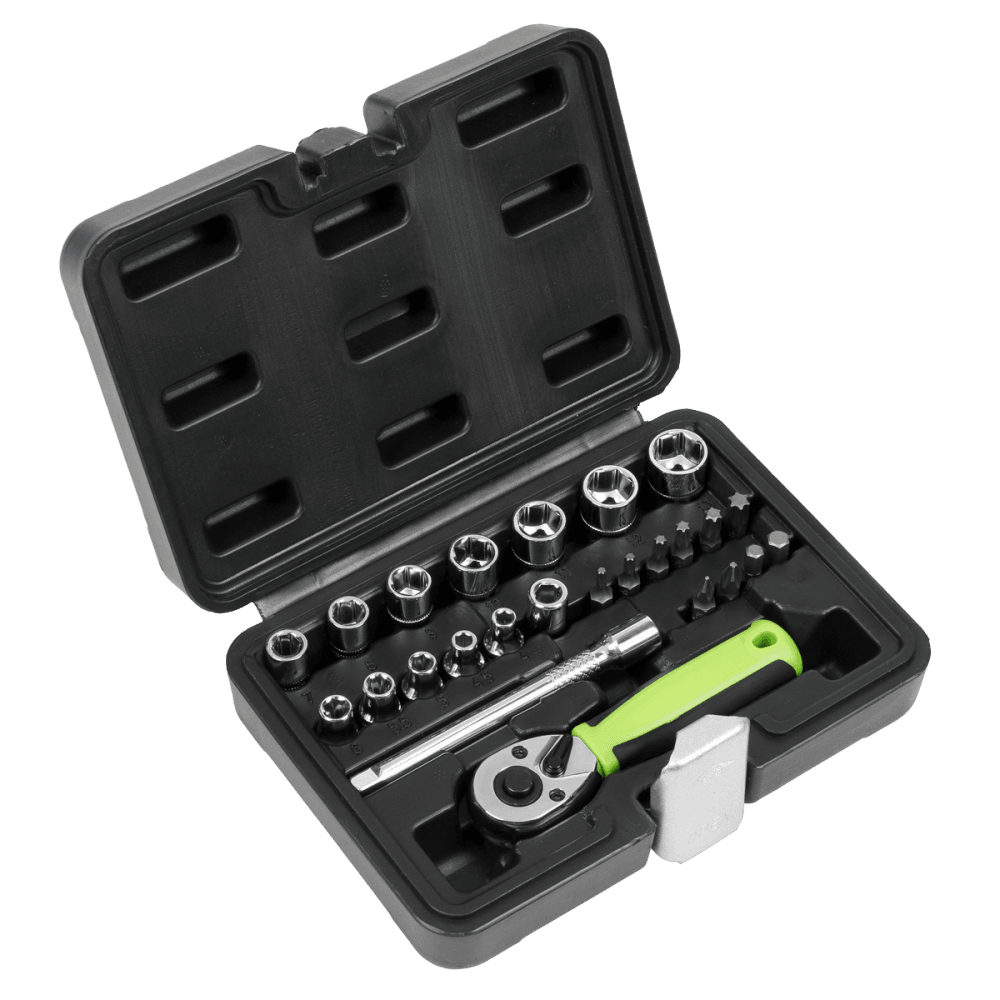 Sealey Socket Set 25pc 1/4"Sq Drive - Metric Model No- S01233
