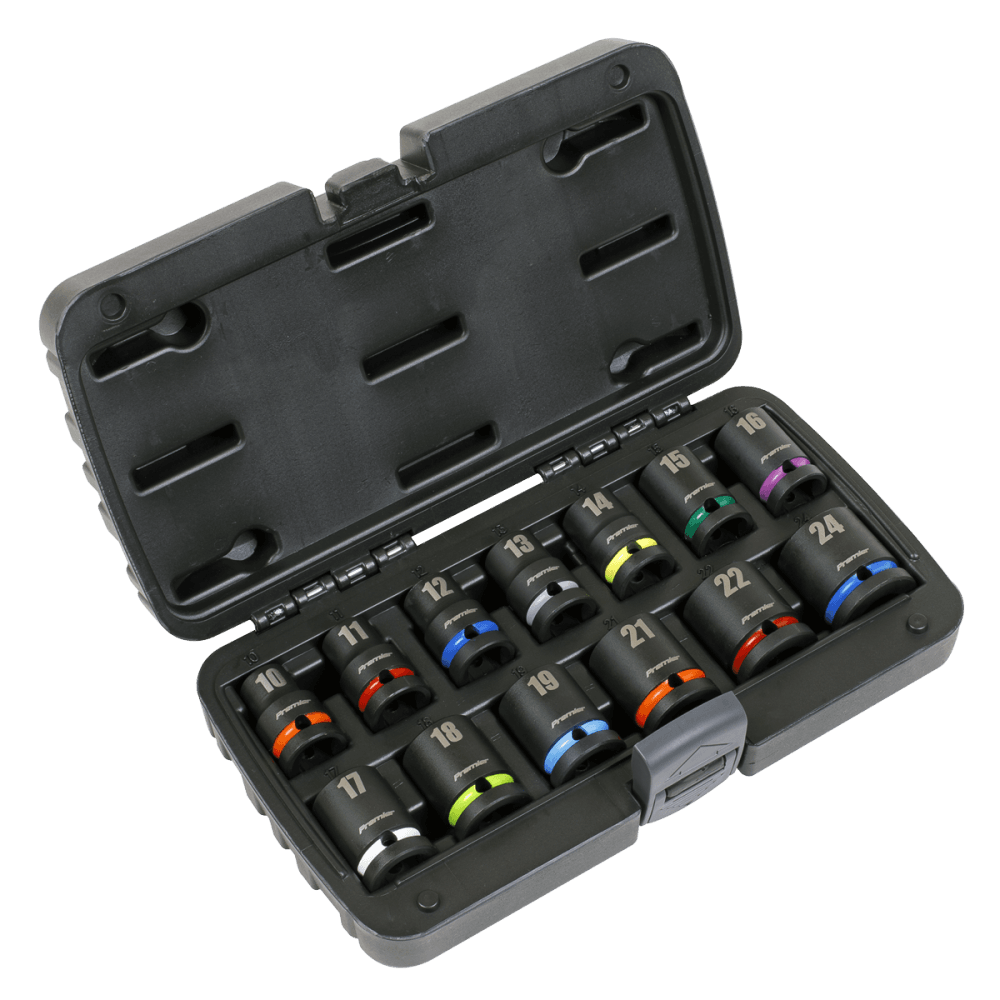 Sealey Impact Socket Set 13pc 1/2"Sq Drive Metric Model No- AK5617M