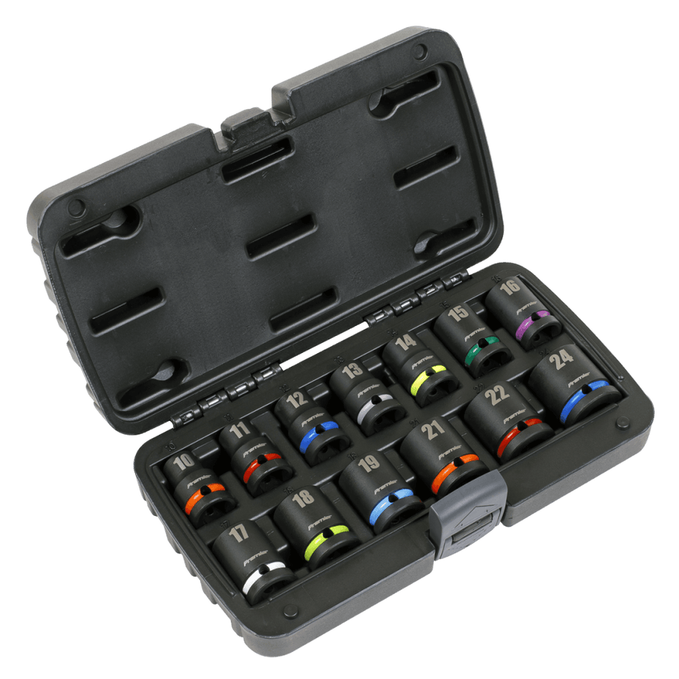 Sealey Impact Socket Set 13pc 1/2"Sq Drive Metric Model No- AK5617M