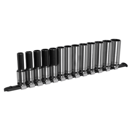 Sealey Socket Set Deep 13pc 1/2"Sq Drive Metric - Black Series Model No- AK7995
