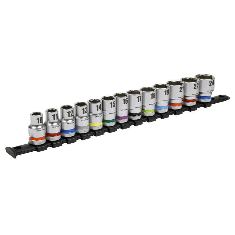 Sealey Socket Set 13pc 1/2"Sq Drive 6pt WallDrive Metric Model No- AK2661