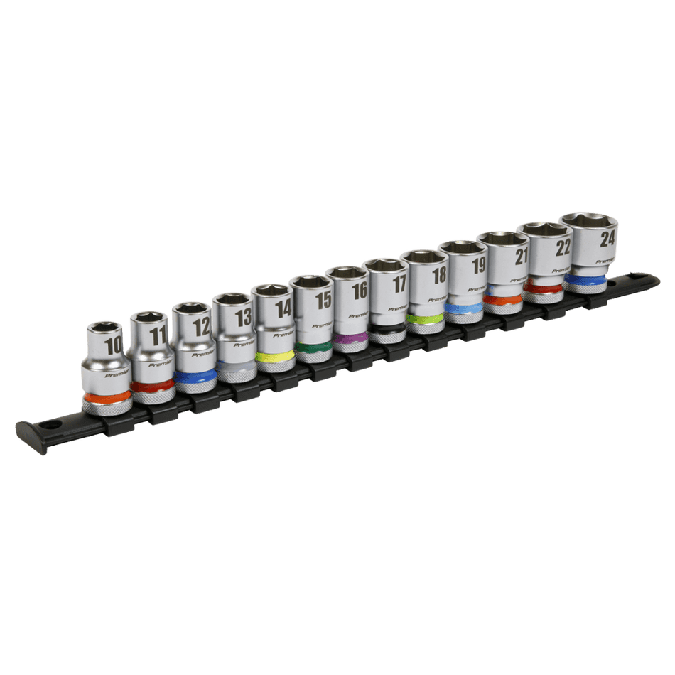 Sealey Socket Set 13pc 1/2"Sq Drive 6pt WallDrive Metric Model No- AK2661