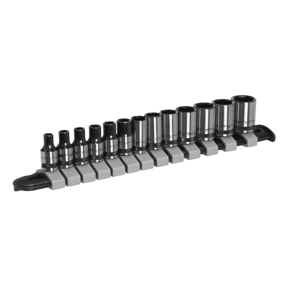 Sealey Socket Set 13pc 1/4"Sq Drive Metric - Black Series Model No- AK7990