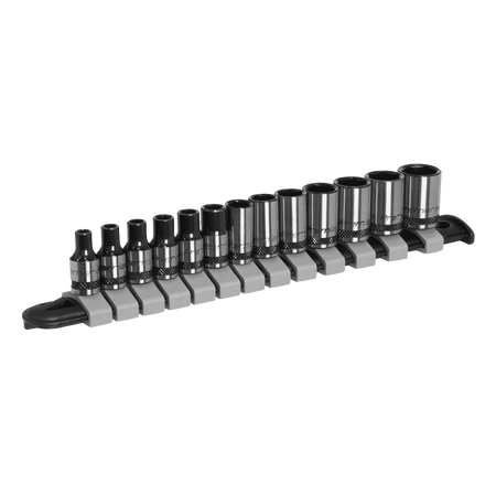 Sealey Socket Set 13pc 1/4"Sq Drive Metric - Black Series Model No- AK7990