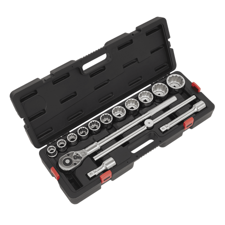 Sealey Socket Set 3/4"Sq Drive 12-point WallDrive 15pc Metric Model No- AK2583