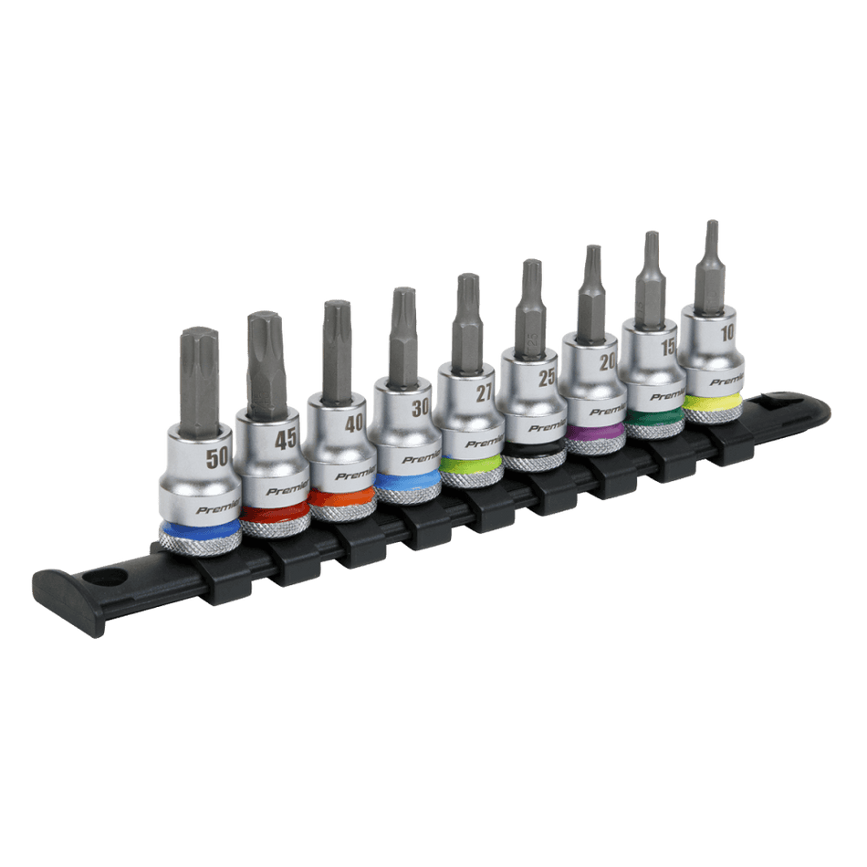 Sealey TRX-Star Socket Bit Set 9pc 3/8"Sq Drive - Platinum Model No- AK6251