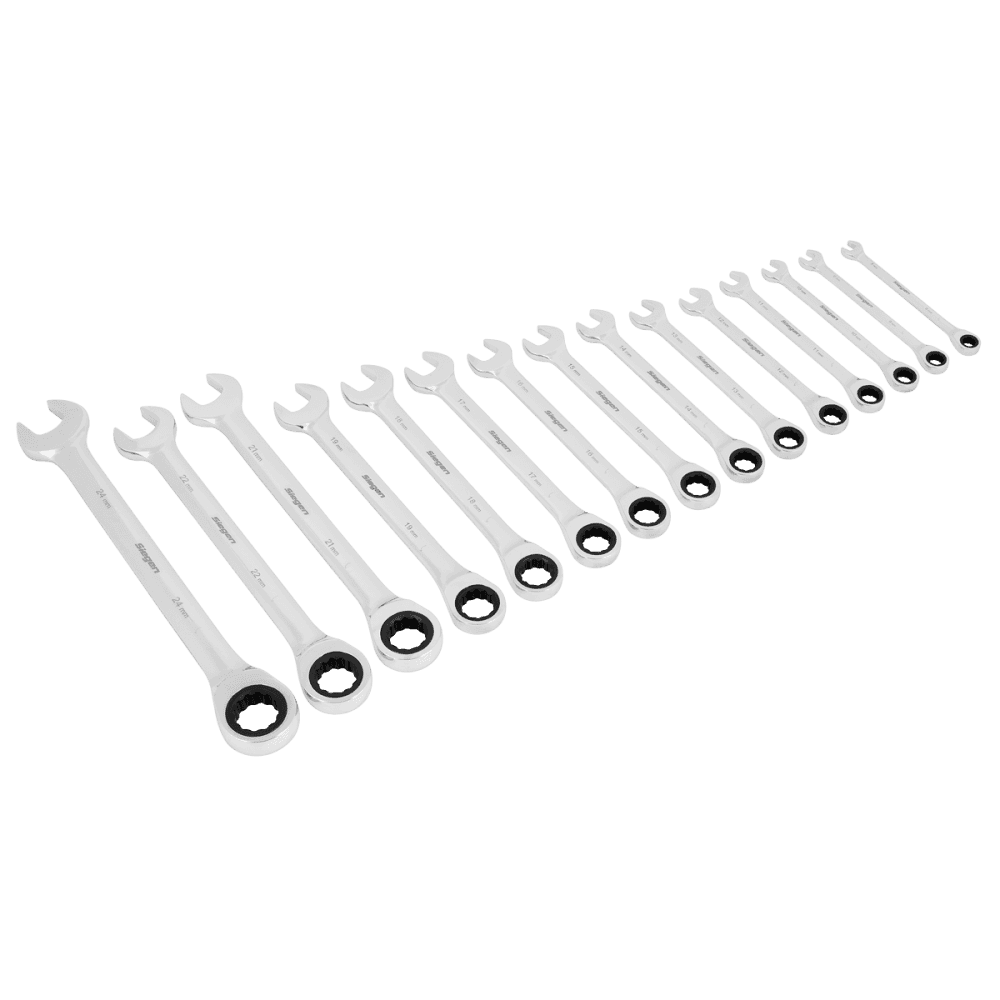 Sealey Combination Ratchet Spanner Set 15pc Metric Model No- S01247
