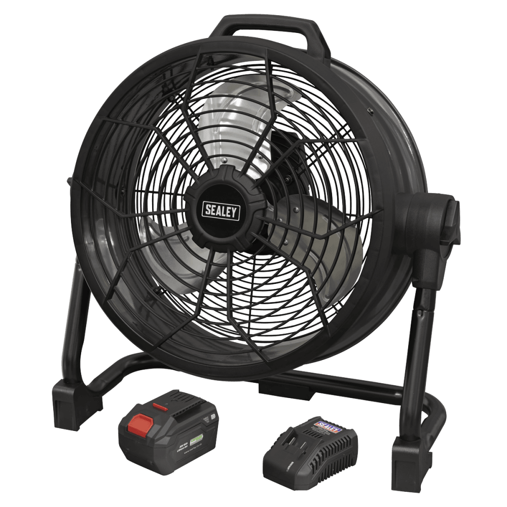 Sealey 2-in-1 Cordless/Corded 16" High Velocity Drum Fan 20V SV20 Series Kit Model No- HVD16CCOMBO