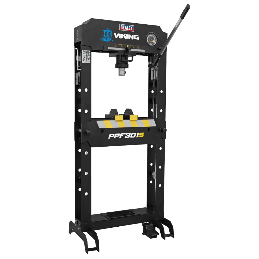 Sealey Viking Air/Hydraulic Press 30tonne Floor Type with Sliding Ram and Foot Pedal Model No- PPF301S
