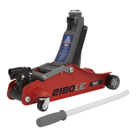 Sealey 180 Handle Trolley Jack 2tonne Low Profile Short Chassis - Red Model No- 2180LE