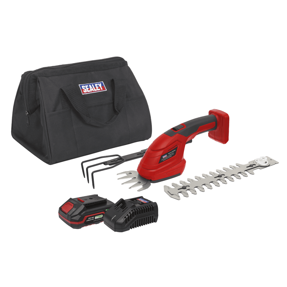 Sealey Cordless 3-in-1 Garden Tool Kit 20V 2Ah SV20 Series Model No- CP20VGT3KIT1