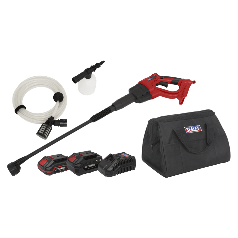 Sealey Cordless Pressure Washer Kit 20V SV20 Series - 2 Batteries Model No- CP20VPWKIT
