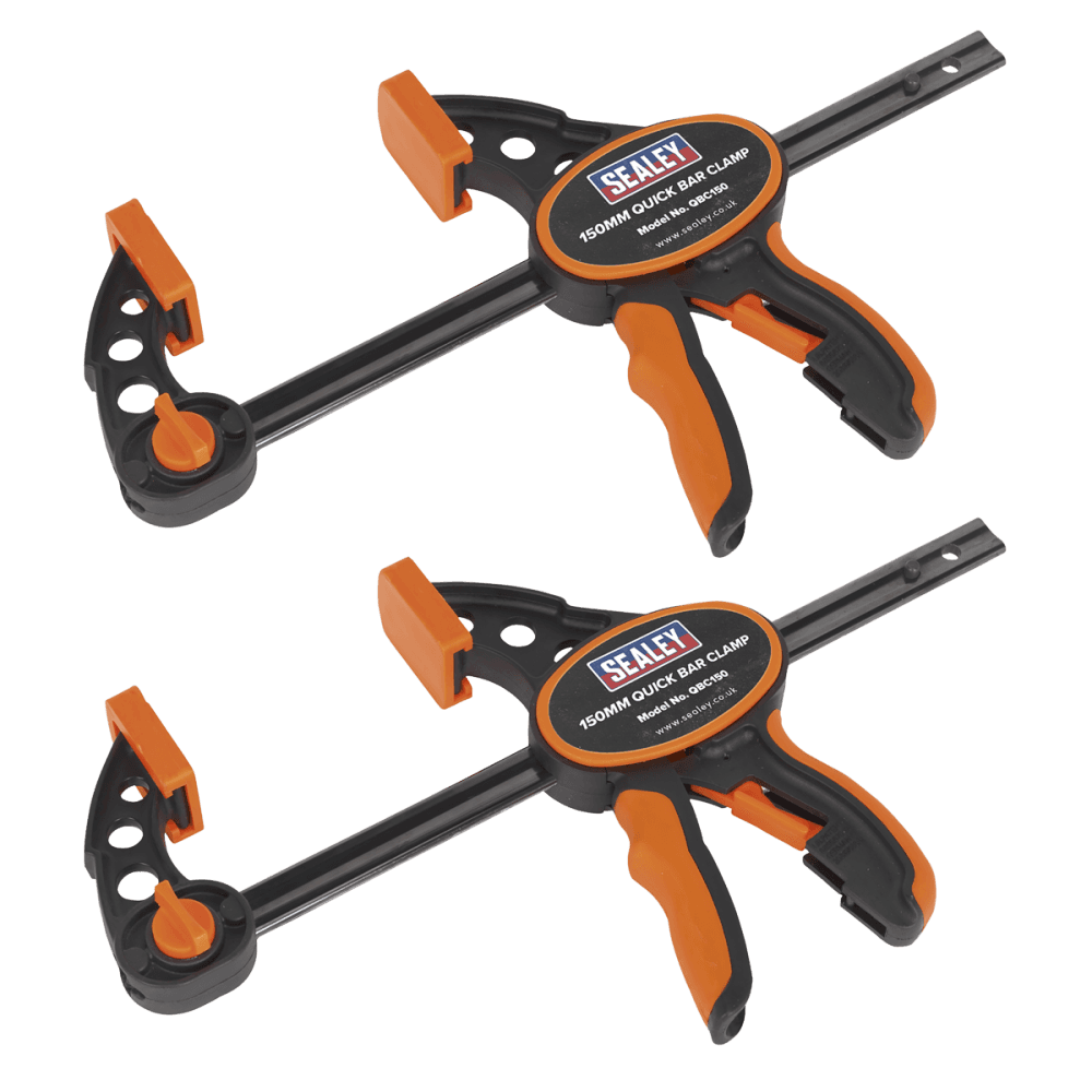 Sealey Quick Bar Clamp 150mm - 2pc Set Model No- QBC1502