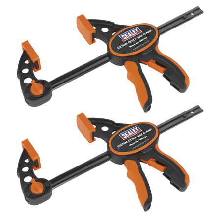 Sealey Quick Bar Clamp 150mm - 2pc Set Model No- QBC1502