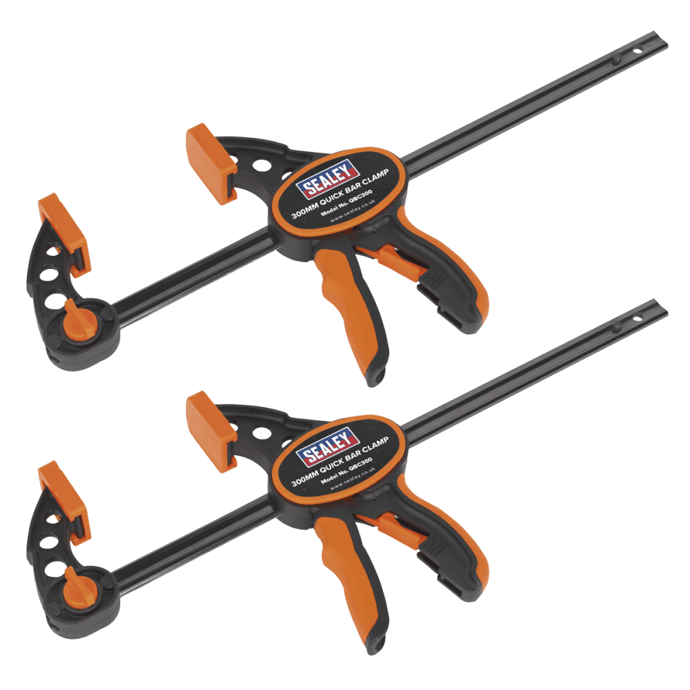 Sealey Quick Bar Clamp 300mm - 2pc Set Model No- QBC3002