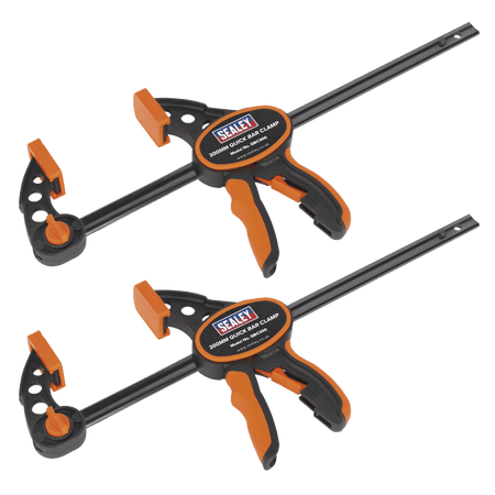 Sealey Quick Bar Clamp 300mm - 2pc Set Model No- QBC3002