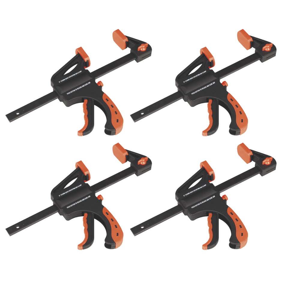 Sealey Ratchet Bar Clamp 150mm 4pc Set Model No- AK61014