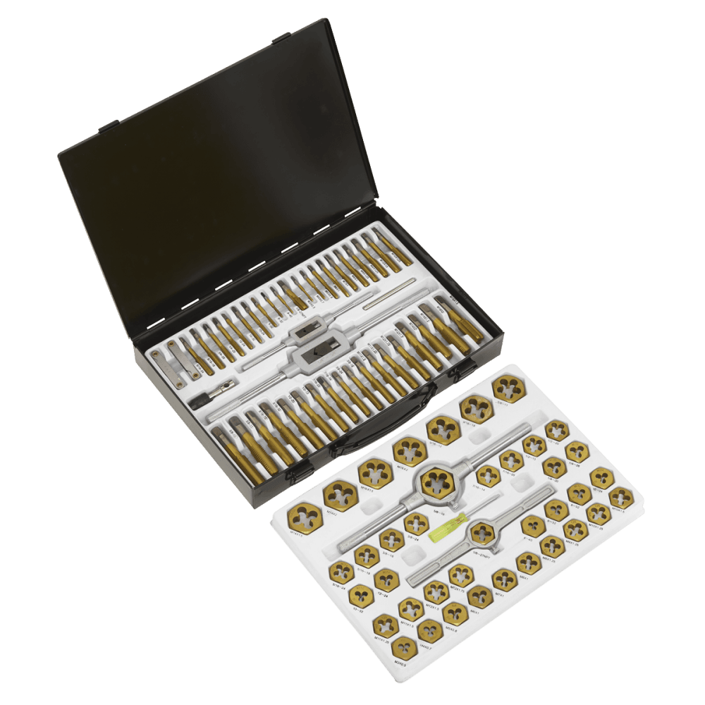 Sealey Tap & Die Set Hexagonal Metric & Imperial 86pc Model No- AK3086HIM