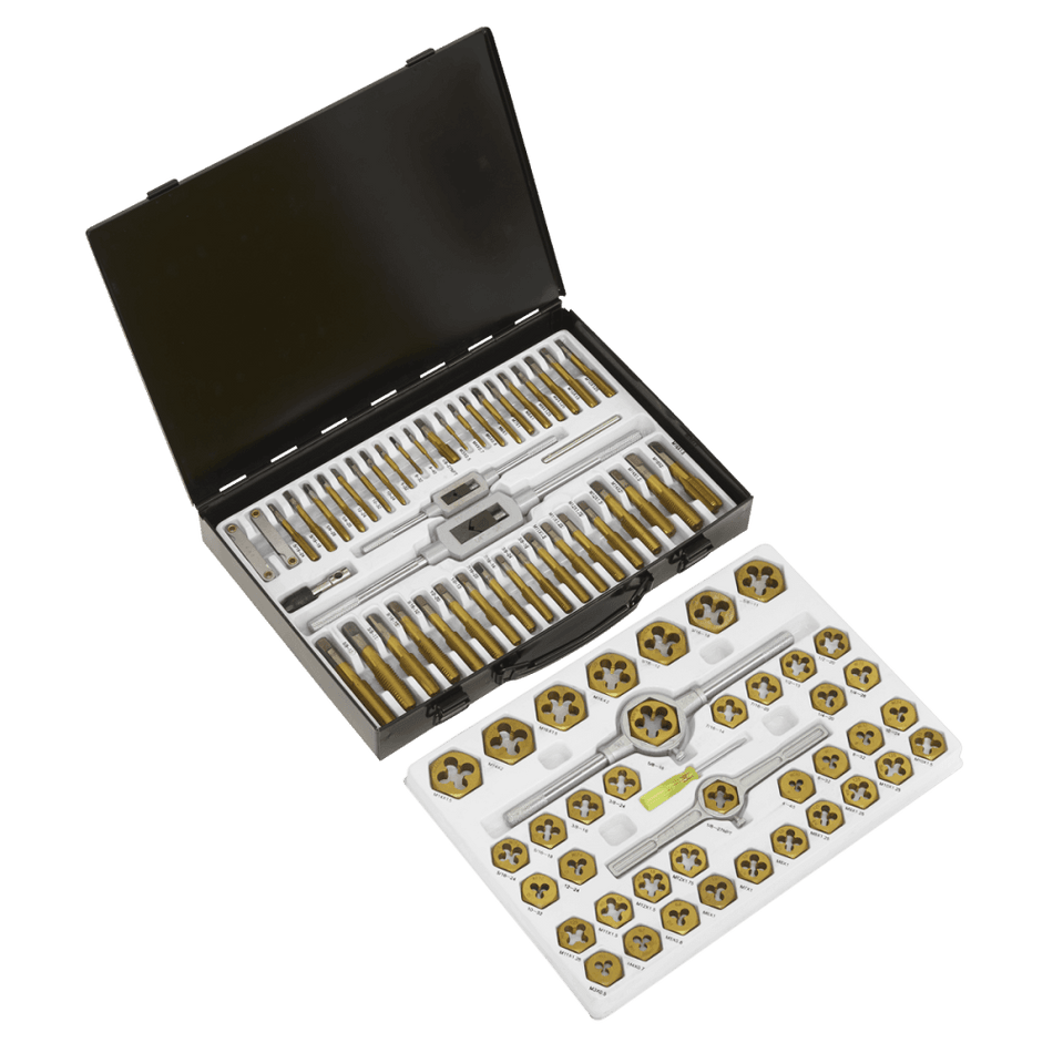 Sealey Tap & Die Set Hexagonal Metric & Imperial 86pc Model No- AK3086HIM