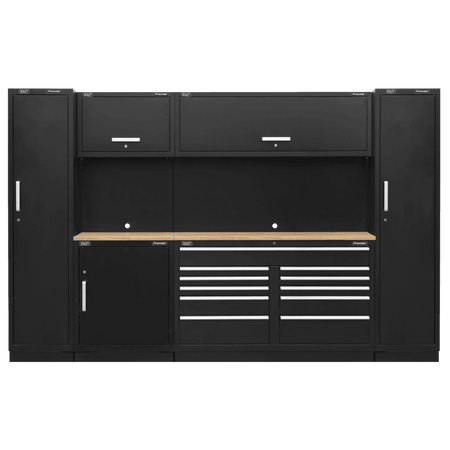 Sealey Premier 3.3m Storage System - Pressed Wood Worktop Model No- APMSCOMBO7W