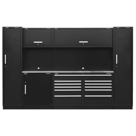 Sealey Premier 3.3m Storage System - Stainless Worktop Model No- APMSCOMBO7SS
